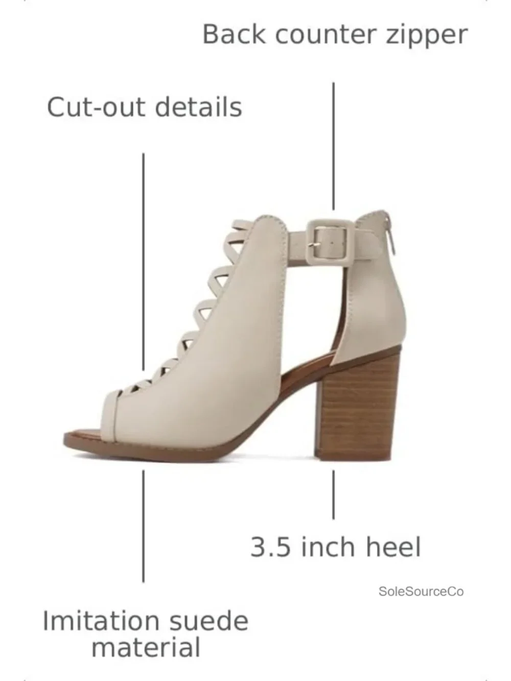 Crisscross Strap Back Zipper High Heel Sandal with Ankle Strap